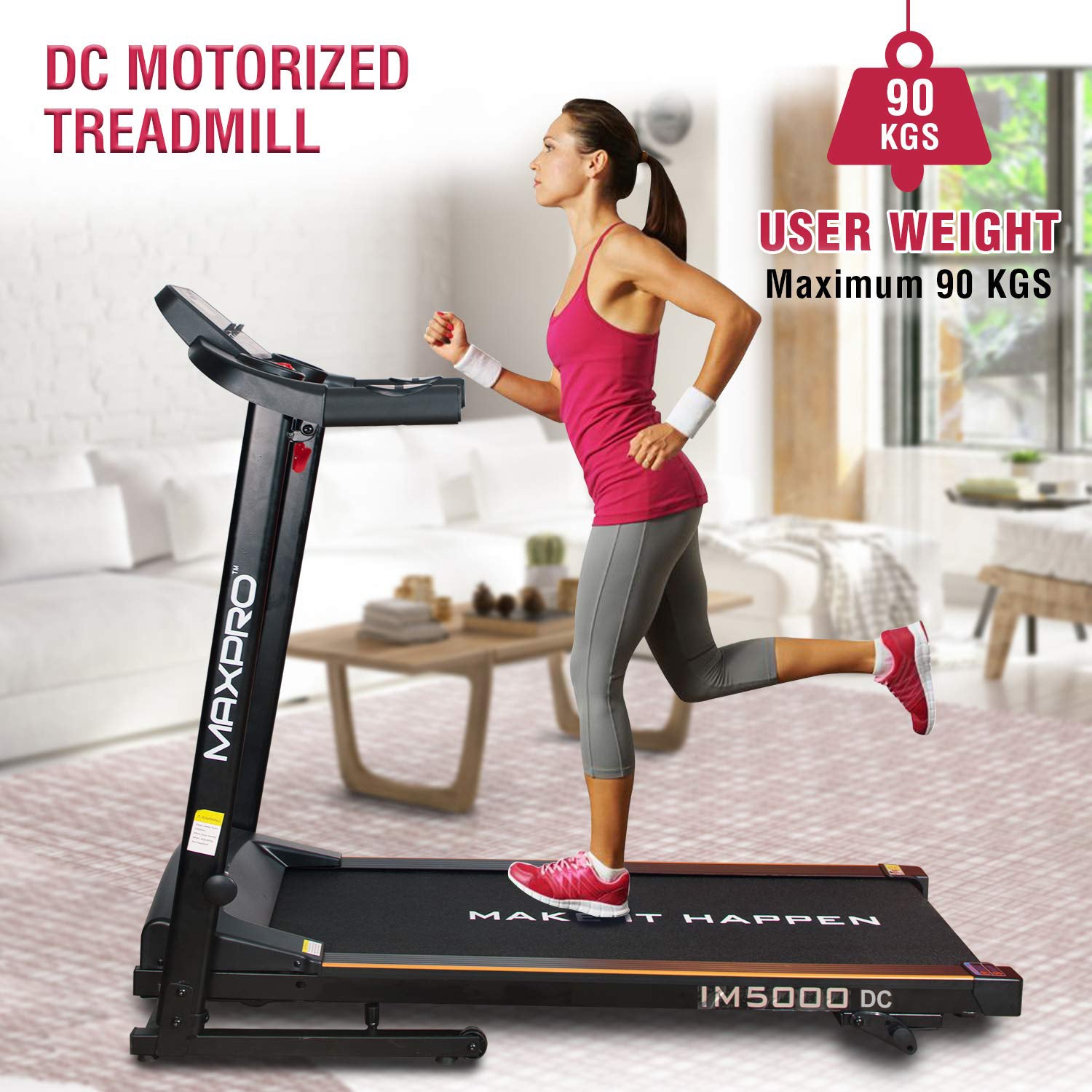 IM5000 DC MOTOR TREADMILL MAX USER WEIGHT 90 KGS